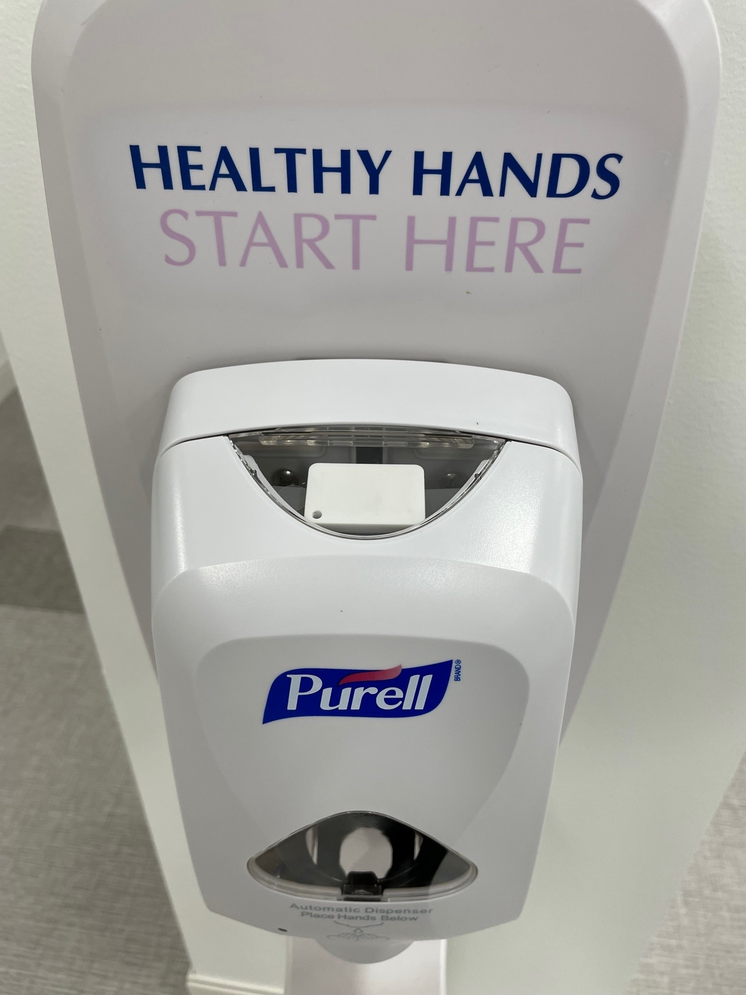 AiRISTA A7 tag in hand hygiene dispenser
