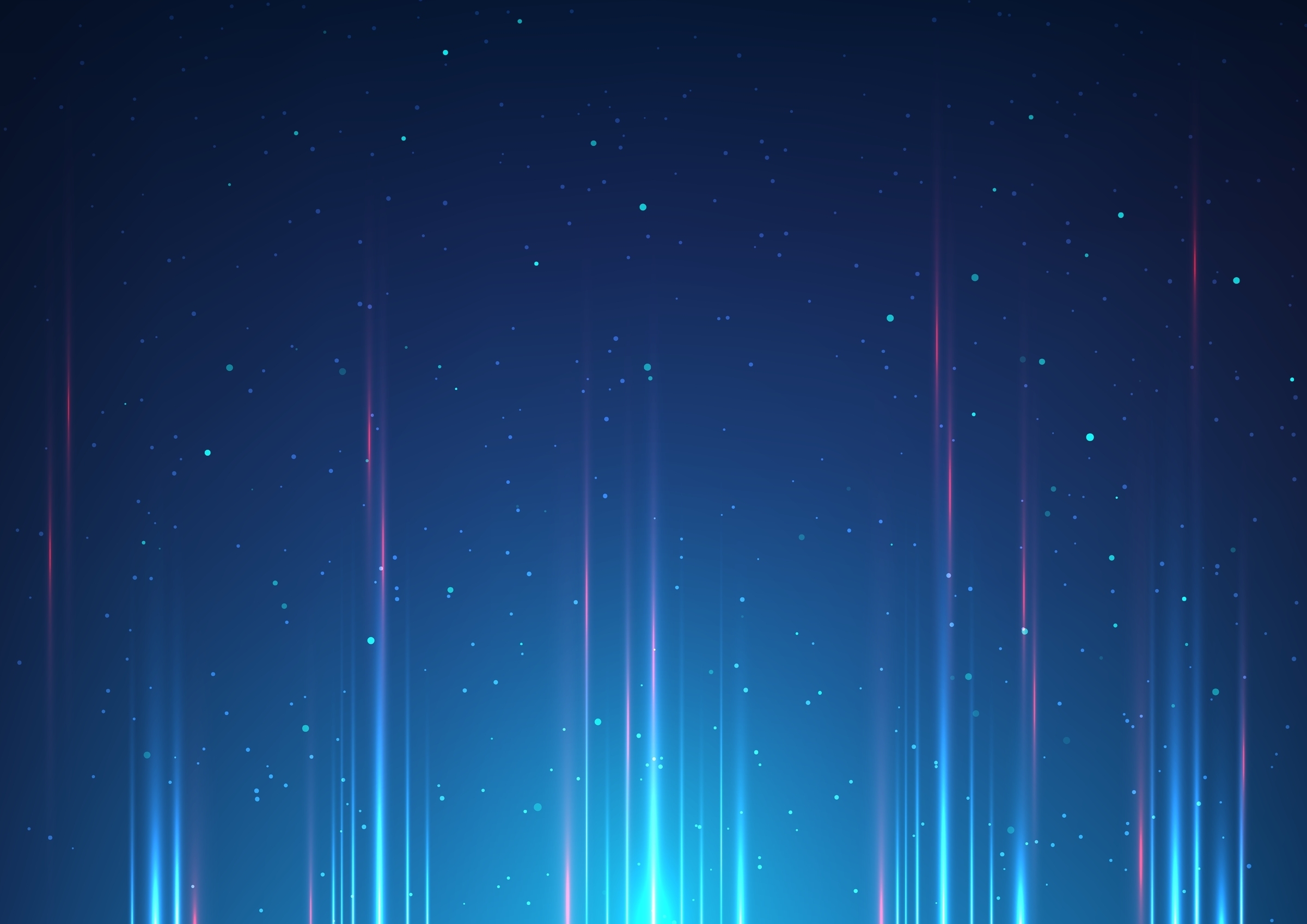 Blue lights to show technology.